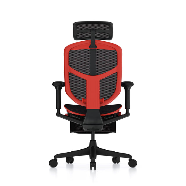 Enjoy Ultra gaming chair with red frame rear view