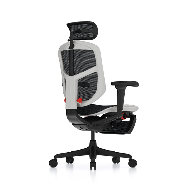 Enjoy Ultra gaming chair with white frame 135º right view