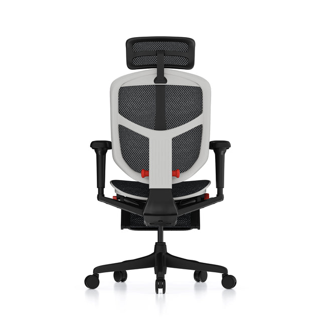 Enjoy Ultra gaming chair with white frame rear view