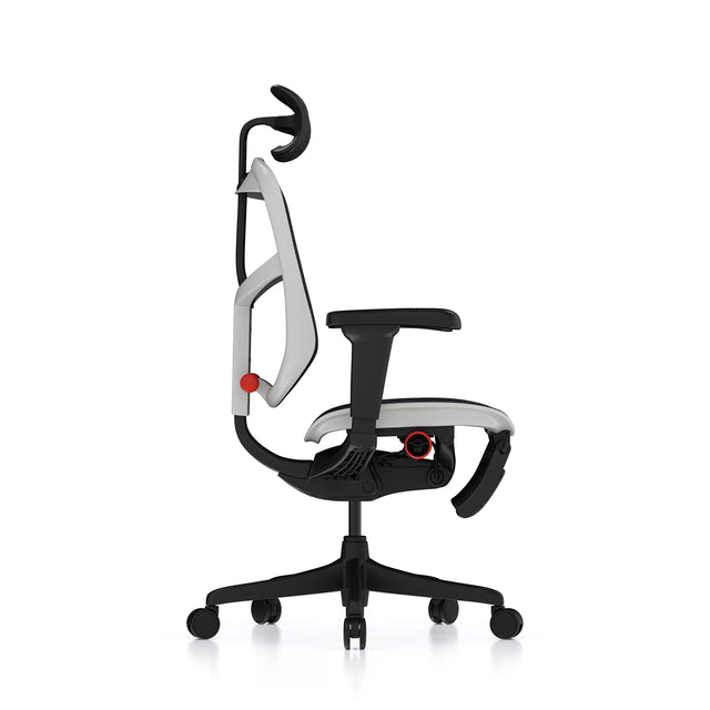 Enjoy Ultra gaming chair with white frame 90º right view