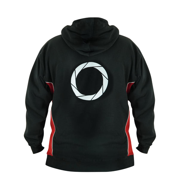 <tc>Ergohuman Hoodie, Schwarz mit Rot und Weiß, Größe XL</tc>