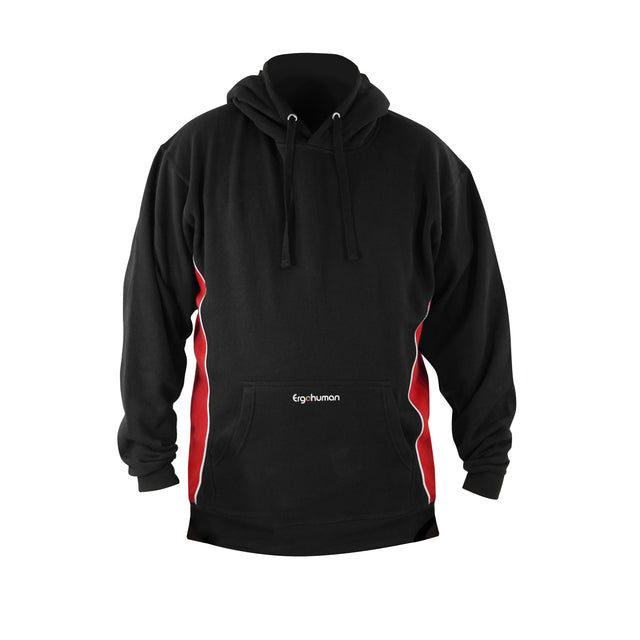 <tc>Ergohuman Hoodie, Schwarz mit Rot und Weiß, Größe XL</tc>