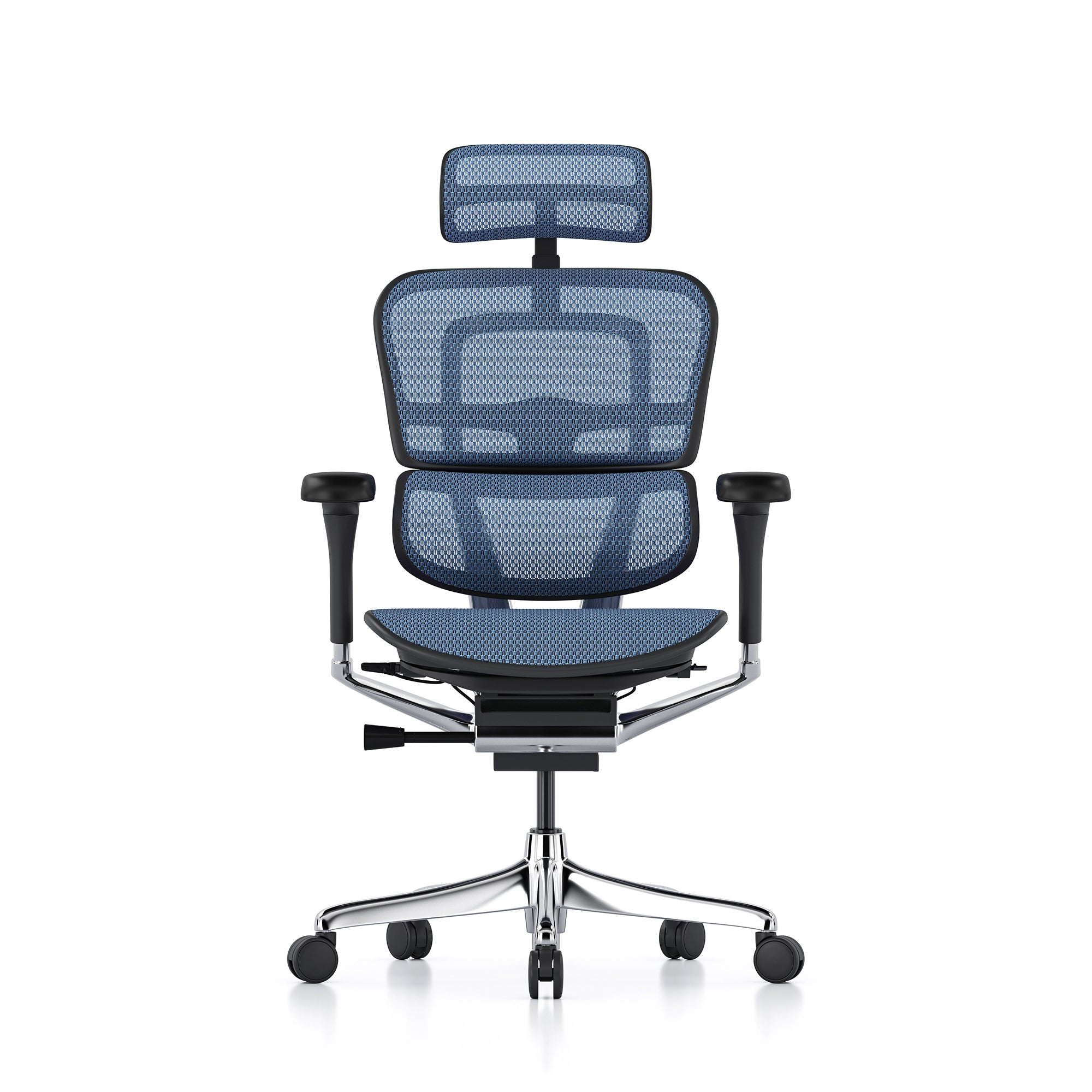 Ergohuman Elite office chair Black frame blue mesh – Ergohuman