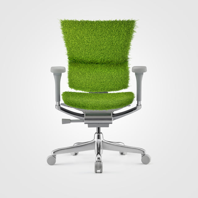 Mirus office chair with sustainable concept of grass upholstery