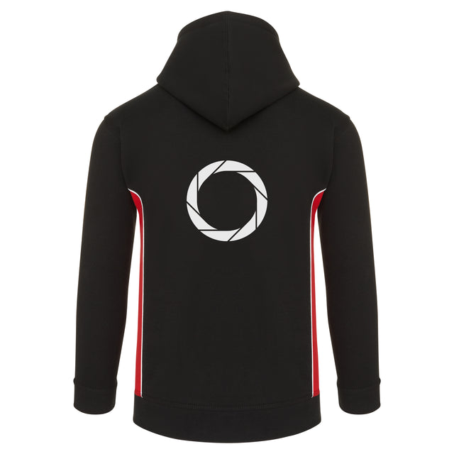 <tc>Ergohuman Hoodie, Schwarz mit Rot und Weiß, Größe XL</tc>