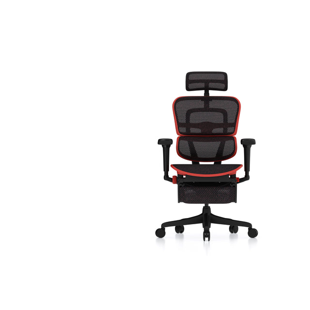 Ergohuman Ultra gaming chair with red frame