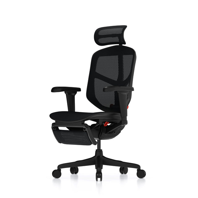 Enjoy Ultra gaming chair with black frame 45º left view 