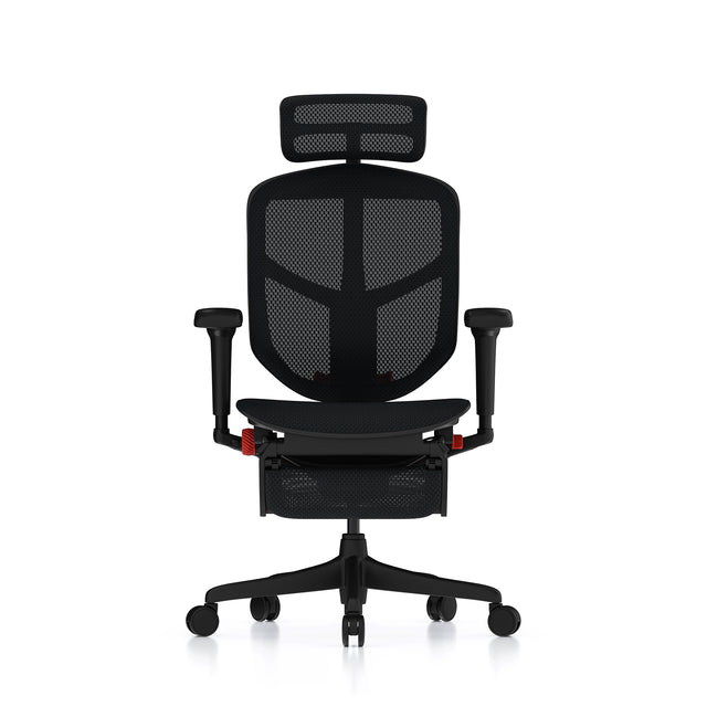 Enjoy Ultra gaming chair with black frame front view 