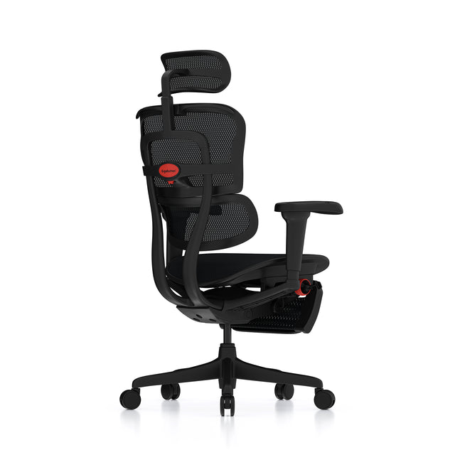 Ergohuman Ultra gaming chair with black frame 135º right view 