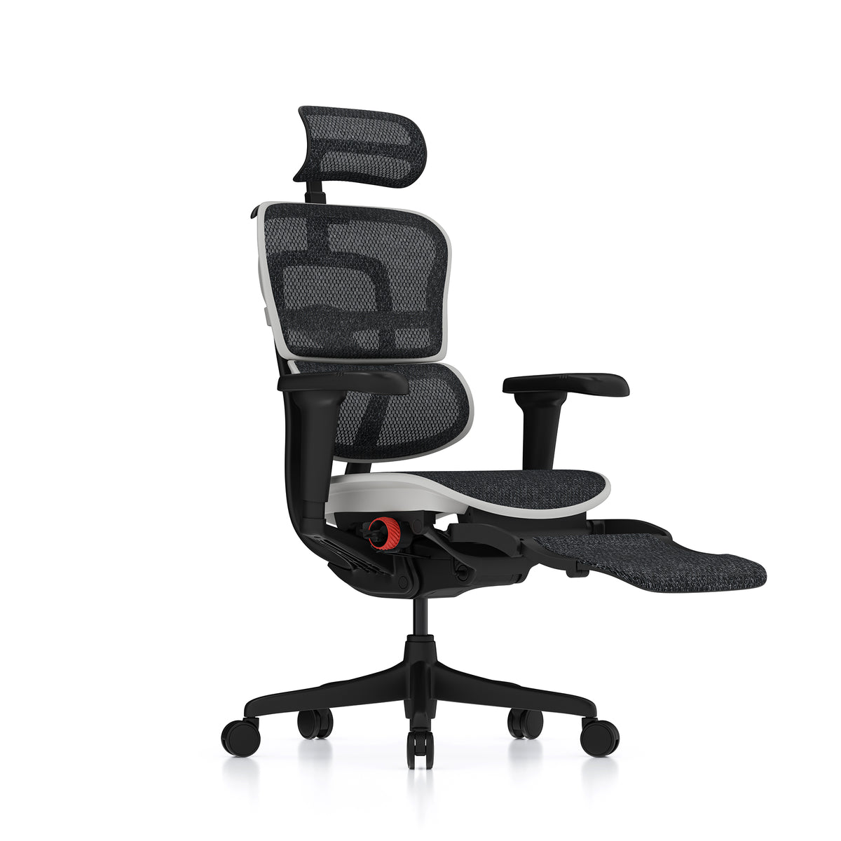Poltrona Da Gaming ERGOHUMAN Ultra X9 - Mesh Nera, Poggiapiedi, Supporto Lombare 6D, Braccioli 4D