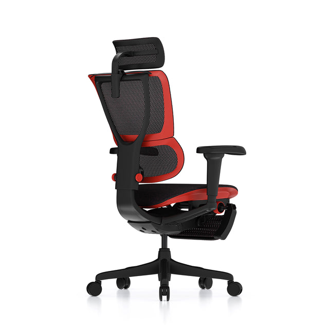 Mirus Ultra gaming chair with red frame 135º right view