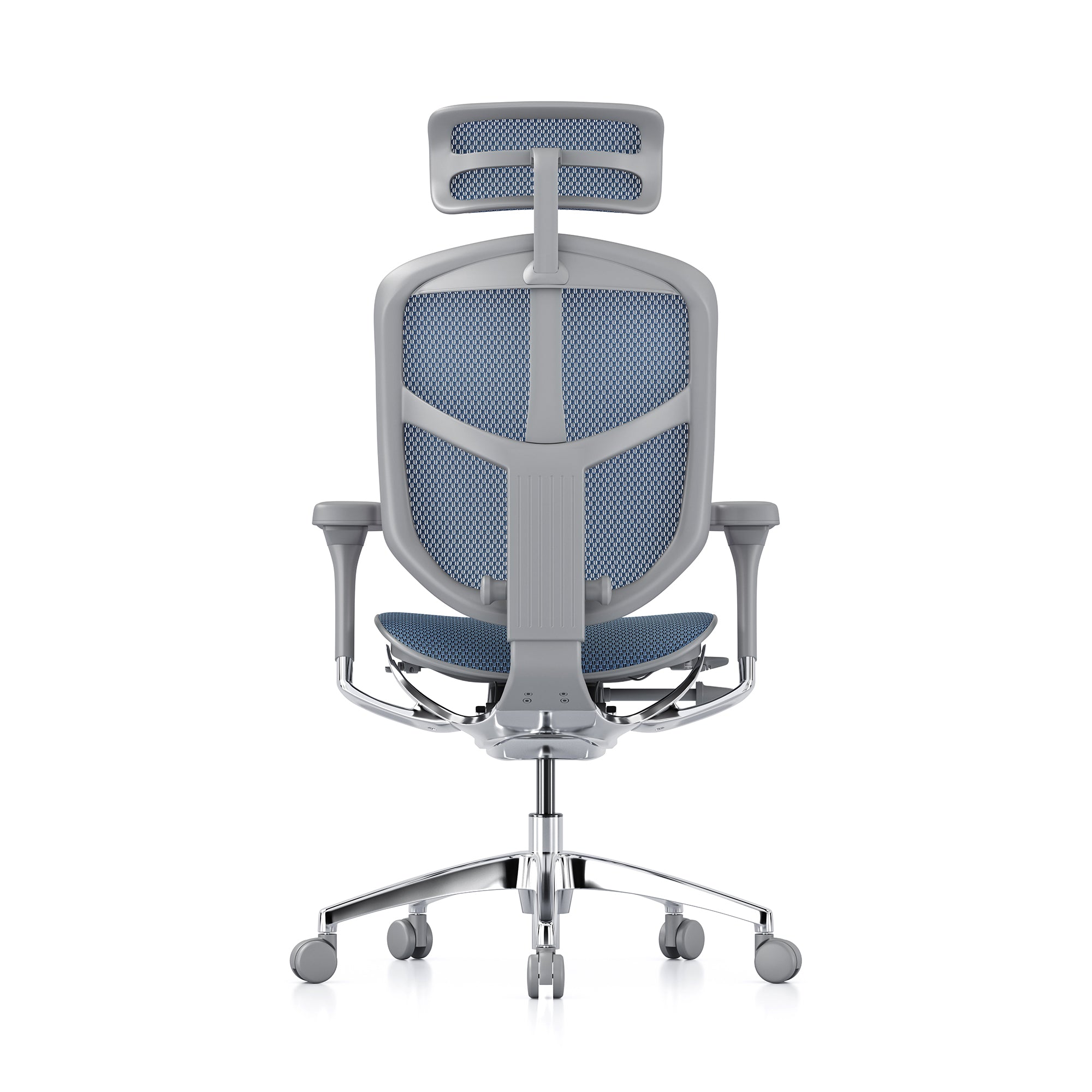 Enjoy Elite office chair | Grey frame & blue mesh | Ergohuman