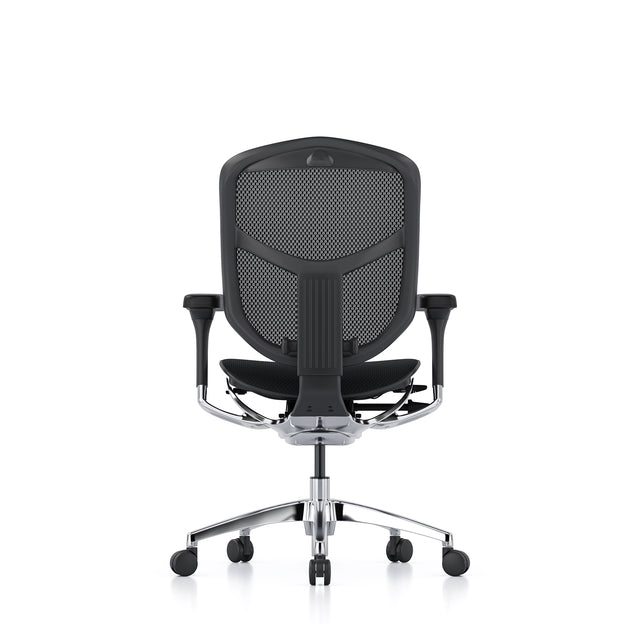 Enjoy office chair without headrest, black mesh, black frame