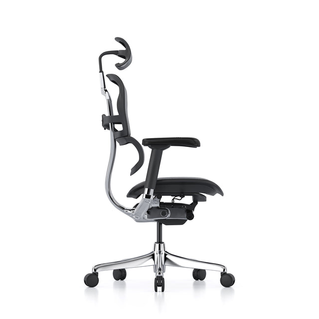 Chaise de bureau Ergohuman en boîte ouverte, maille noire, cadre noir - Excellent